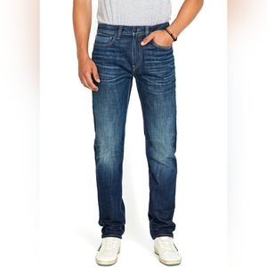 Buffalo David Bitton Relaxed Tapered Ben Sanded Dark Blue Jeans
